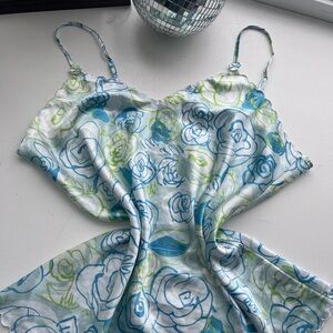 Floral Spaghetti Strap Lingerie Tank Size M/L